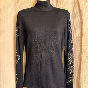 Venus Black Turtleneck Sweater Women's M